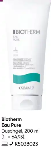 Galeria Biotherm Eau Pure Duschgel Angebot