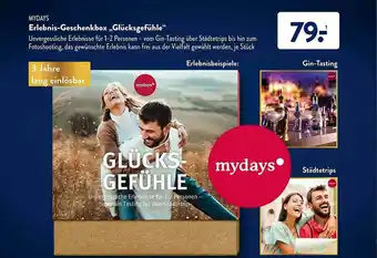 Aldi Süd Mydays Erlebnis-geschenkbox „glücksgefühle“ Angebot