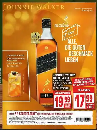 Edeka Johnie Walker Black Label Angebot