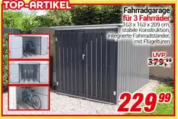 CENTERSHOP Fahrradgarage für 3 Fahrräder Angebot