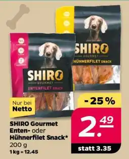 NETTO SHIRO Gourmet Enten- oder Hühnerfilet Snack Angebot