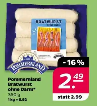 NETTO Pommernland Bratwurst ohne Darm Angebot