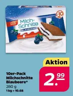 NETTO 10er-Pack Milchschnitte Blaubeere Angebot
