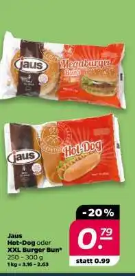 NETTO Jaus Hot-Dog oder XXL Burger Bun Angebot