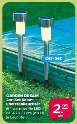 NETTO GARDEN DREAM 2er-Set Solar-Edelstahlleuchte Angebot