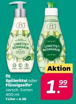 NETTO fit Spülmittel oder Flüssigseife Angebot