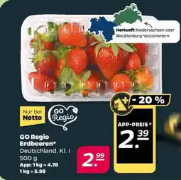 NETTO GO Regio Erdbeeren Angebot