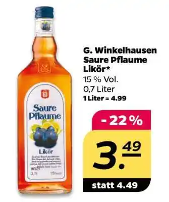 NETTO G. Winkelhausen Saure Pflaume Likör Angebot