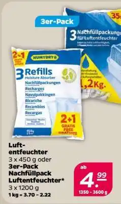 NETTO 3er-Pack Nachfüllpack Luftentfeuchter Angebot
