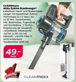 NETTO CLEANmaxx Akku-Zyklon-Staubsauger Angebot
