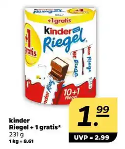 NETTO kinder Riegel + 1 gratis Angebot