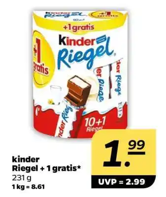 NETTO kinder Riegel + 1 gratis Angebot
