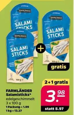 NETTO FARMLÄNDER Salamsticks Angebot