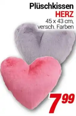CENTERSHOP Plüschkissen HERZ Angebot