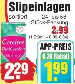Edeka Carefree Slipeinlagen Angebot
