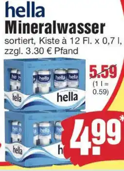Edeka hella Mineralwasser Angebot