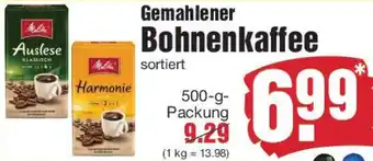 Edeka Melitta Gemahlener Bohnenkaffee Angebot