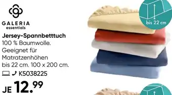 Galeria GALERIA essentials Jersey-Spannbetttuch Angebot
