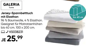Galeria GALERIA home Jersey-Spannbetttuch mit Elasthan Angebot