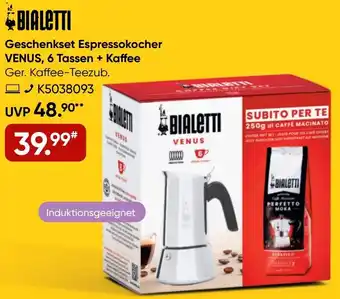 Galeria BIALETTI Geschenkset Espressokocher VENUS, 6 Tassen + Kaffee Angebot