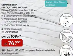 Galeria Billerbeck Sommerbetten KRETA, KORFU, RHODOS Angebot