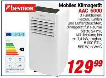 CENTERSHOP BESTRON Mobiles Klimagerät AAC 6000 Angebot