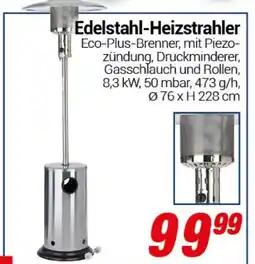 CENTERSHOP Edelstahl-Heizstrahler Angebot