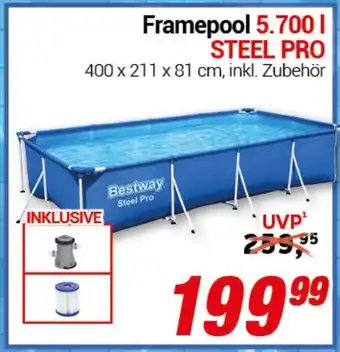 CENTERSHOP Bestway Framepool 5.700 I STEEL PRO Angebot