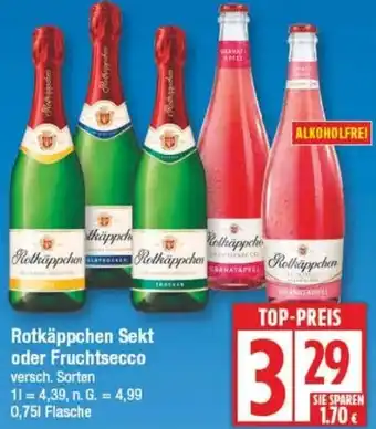 Edeka Rotkäppchen Sekt oder Fruchtsecco Angebot