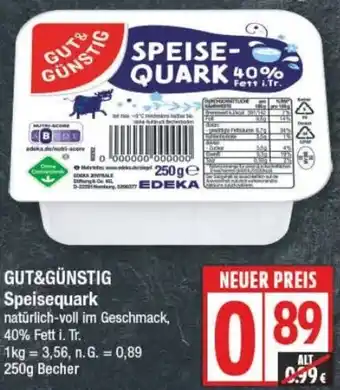 Edeka GUT&GÜNSTIG Speisequark Angebot
