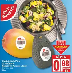 Edeka Elfenbeinküste/Peru GUT&GÜNSTIG Mango oder Avocado ,,Hass" Angebot