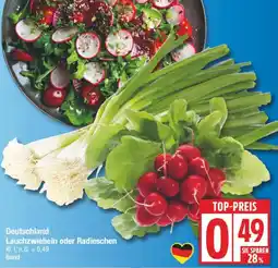 Edeka Deutschland Lauchzwiebeln oder Radieschen Angebot