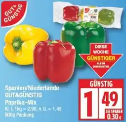 Edeka Spanien/Niederlande GUT&GÜNSTIG Paprika-Mix Angebot