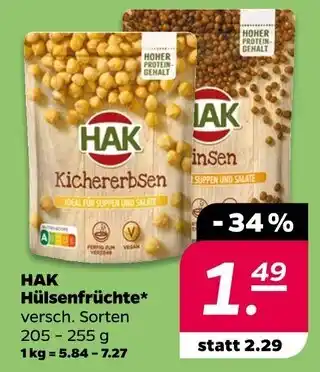 NETTO Hak hülsenfrüchte Angebot
