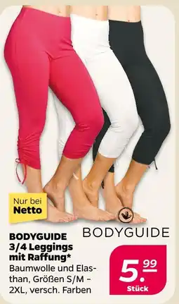 NETTO Bodyguide 3/4 leggings mit raffung Angebot