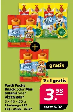 NETTO Ferdi fuchs snack oder mini salami oder pizza roll Angebot