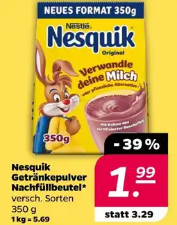 NETTO Nestlé nesquik getränkepulver nachfüllbeutel Angebot