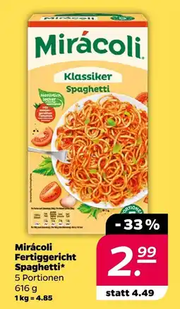 NETTO Mirácoli fertiggericht spaghetti Angebot