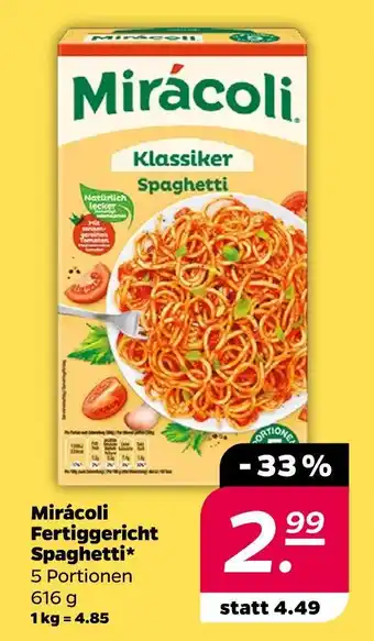 NETTO Mirácoli fertiggericht spaghetti Angebot