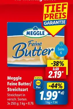Lidl Meggle feine butter/streichzart Angebot