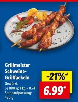 Lidl Grillmeister schweine-grillfackeln Angebot