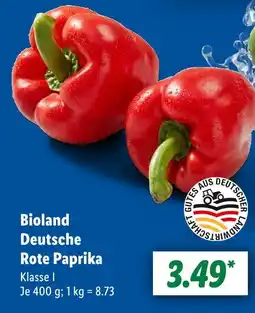 Lidl Bioland deutsche rote paprika Angebot