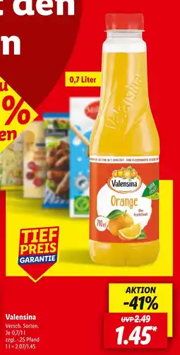 Lidl Valensina orange Angebot