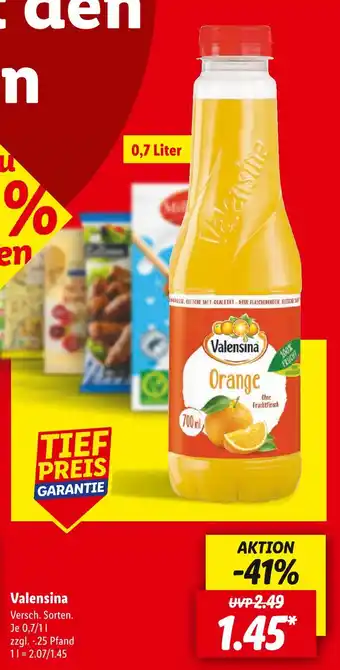 Lidl Valensina orange Angebot