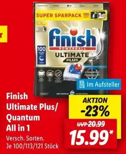 Lidl Finish ultimate plus/quantum all in 1 Angebot