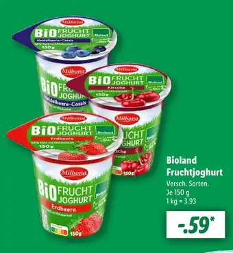 Lidl Milbona bioland fruchtjoghurt Angebot