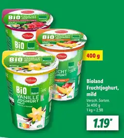 Lidl Milbona bioland fruchtjoghurt, mild Angebot