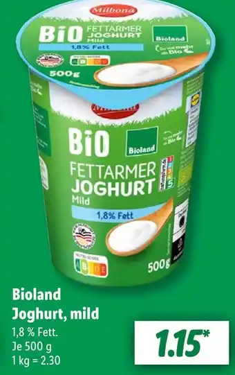 Lidl Bioland joghurt, mild Angebot