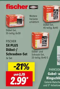 Lidl Fischer fischer sx plus dübel-/schrauben-set Angebot