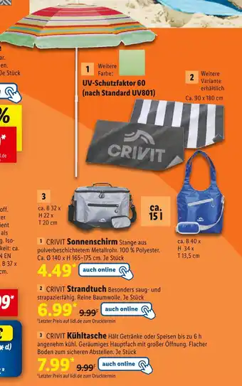 Lidl Crivit sonnenschirm Angebot
